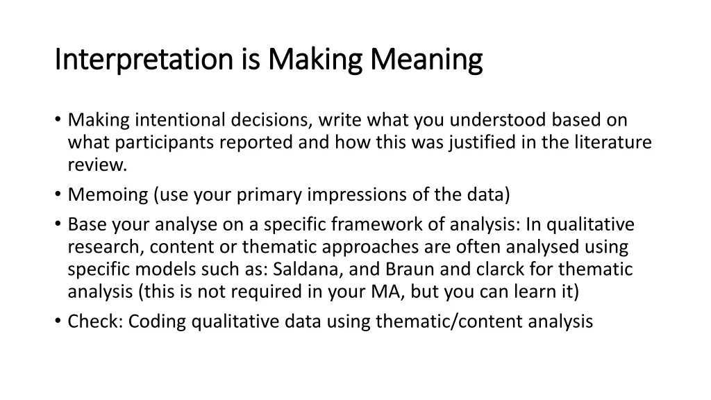 interpretation is making meaning interpretation