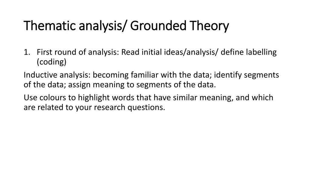 thematic analysis grounded theory thematic