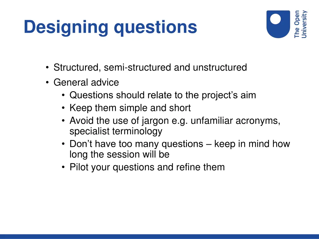 designing questions