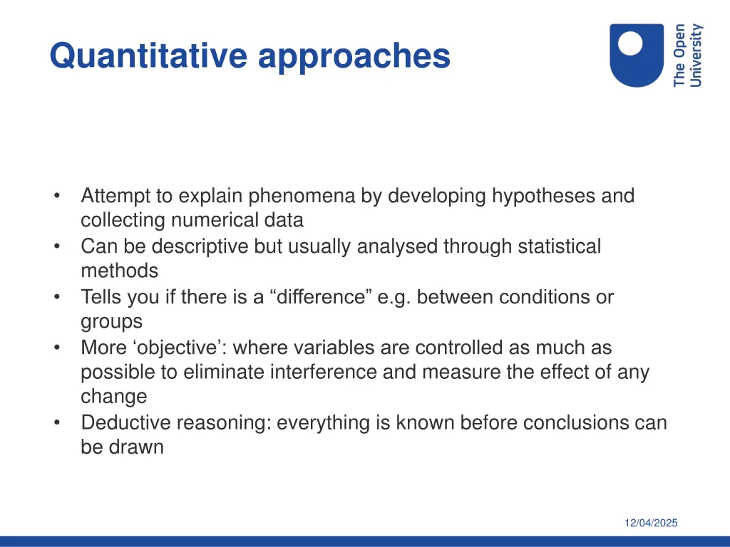quantitative approaches