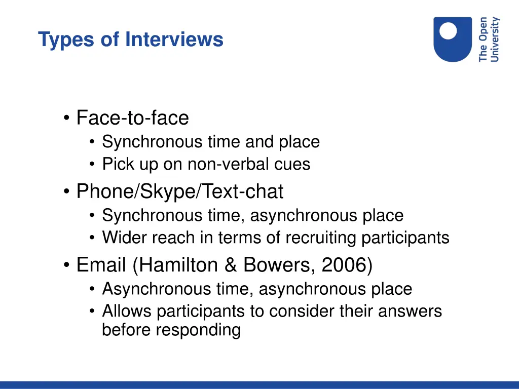 types of interviews