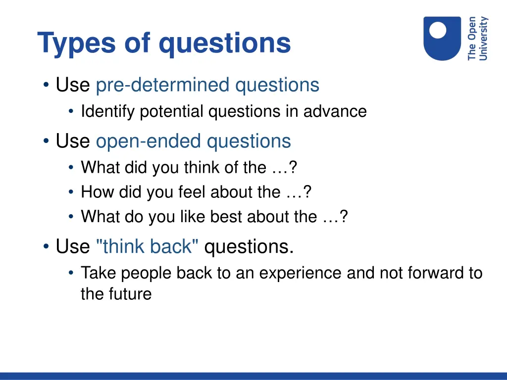 types of questions
