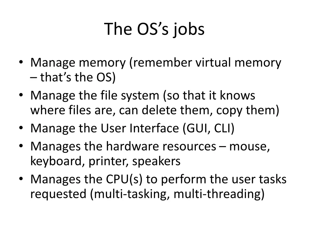 the os s jobs
