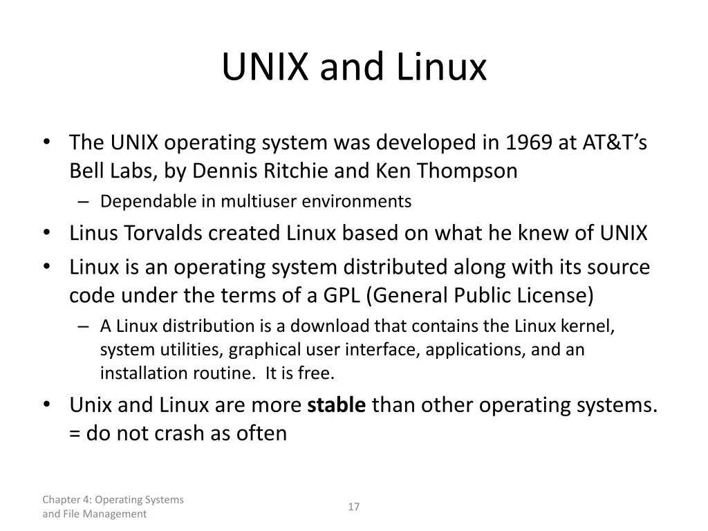 unix and linux