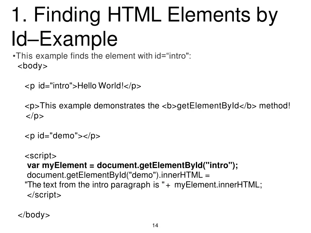 1 finding html elements by id example this