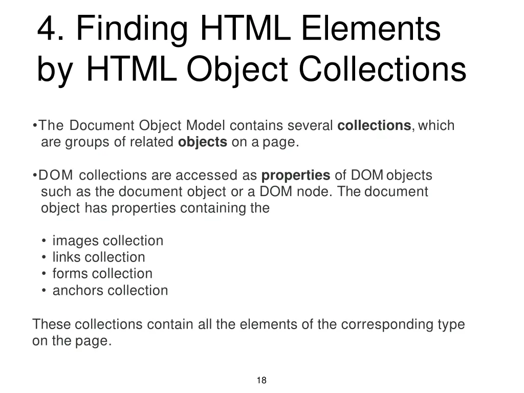 4 finding html elements by html object collections