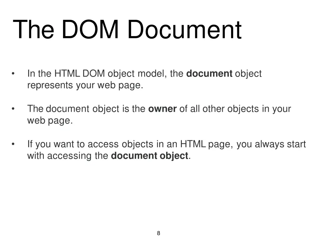 the dom document