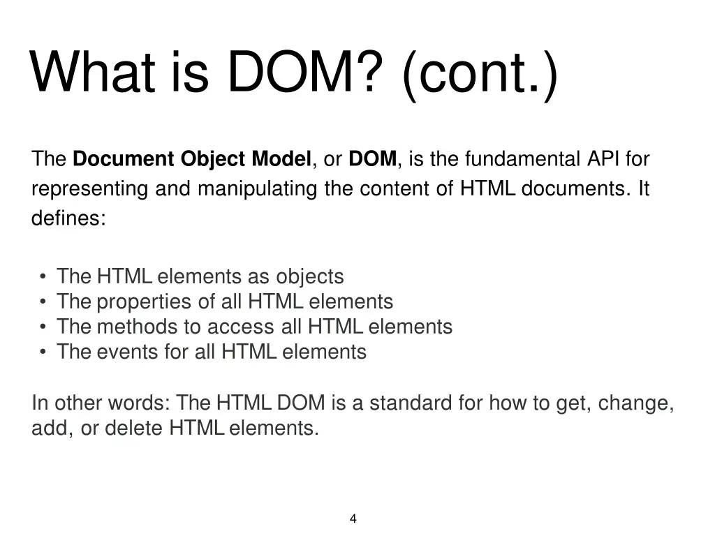 what is dom cont