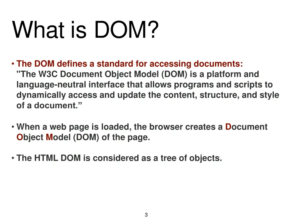what is dom
