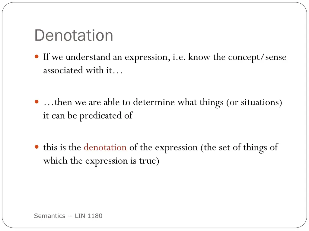 denotation