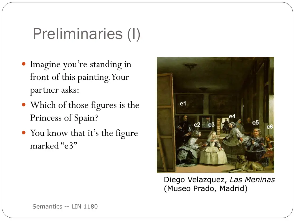 preliminaries i