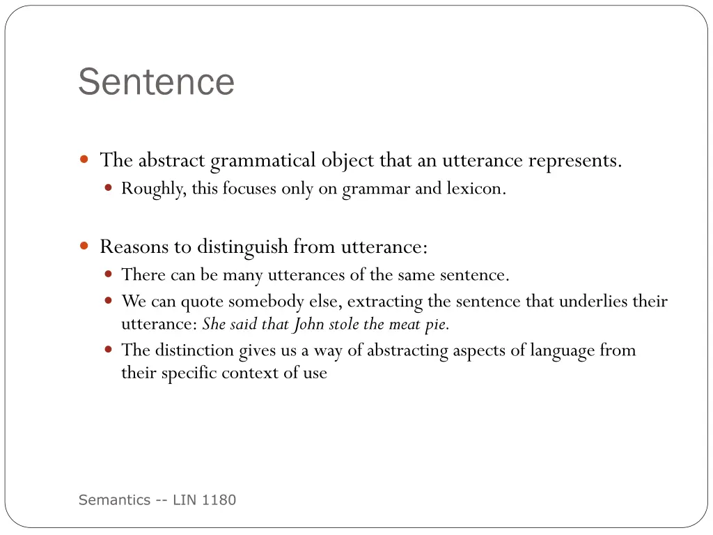 sentence