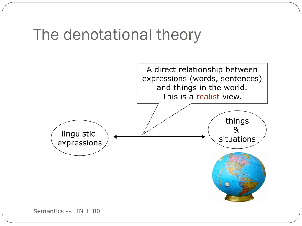 the denotational theory