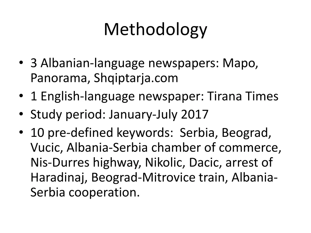 methodology