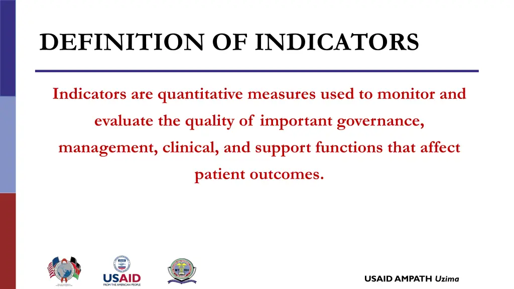 definition of indicators