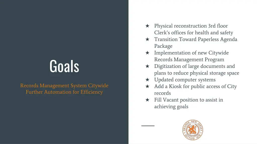 physical reconstruction 3rd floor clerk s offices