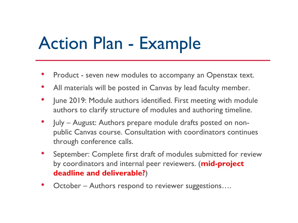 action plan example 1
