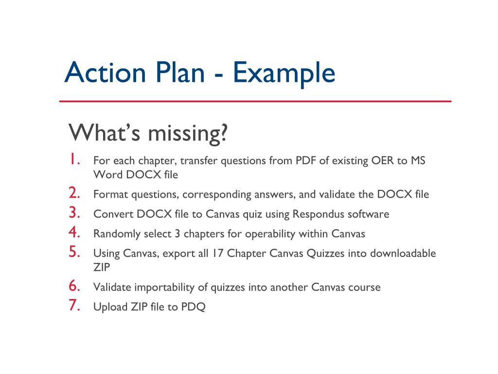 action plan example
