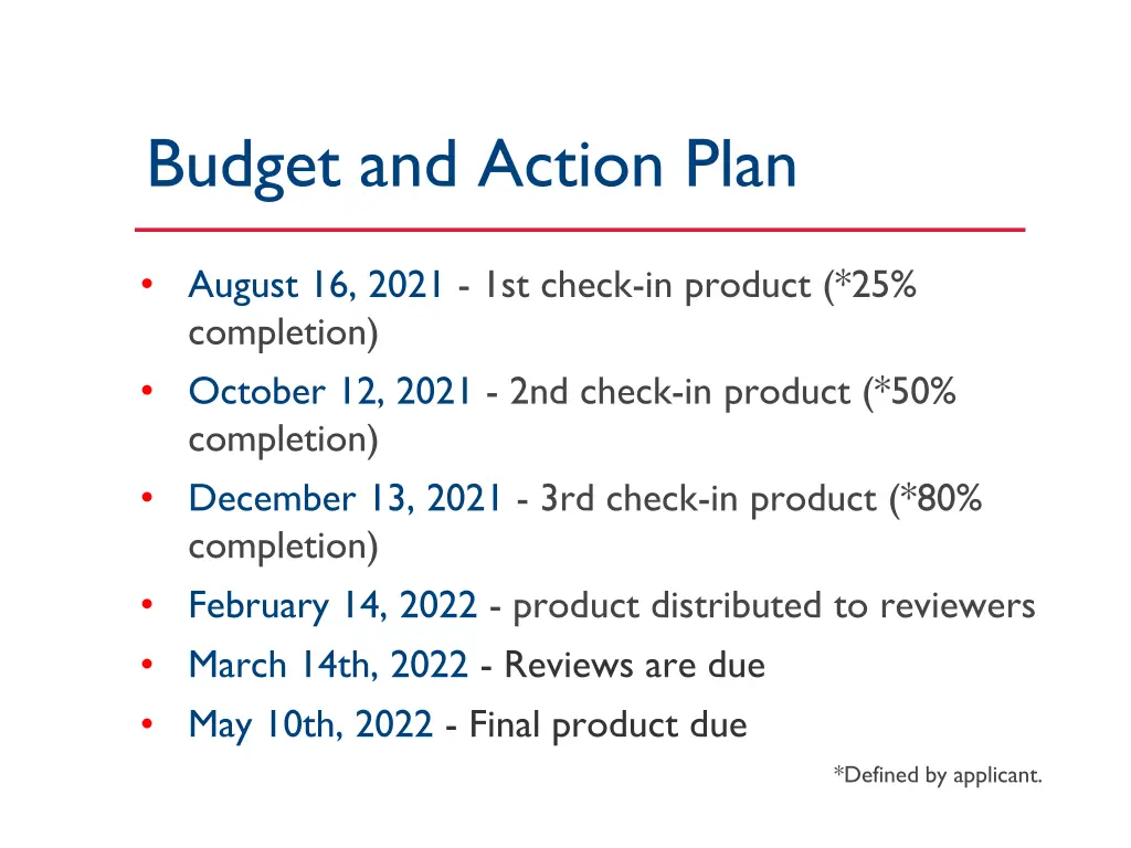 budget and action plan 4