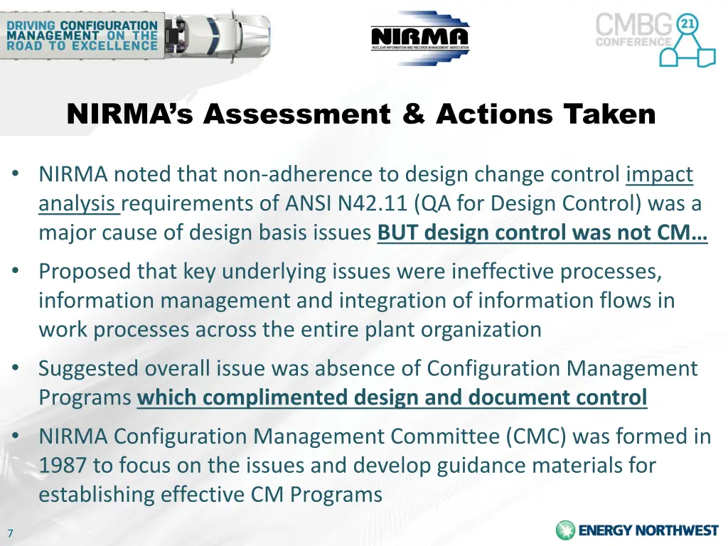 nirma s assessment actions taken