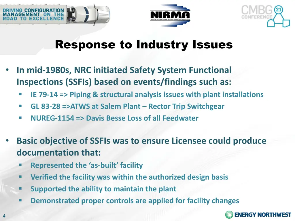 response to industry issues