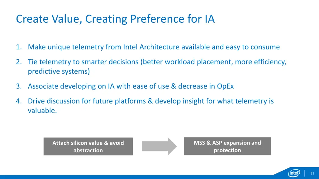 create value creating preference for ia 1