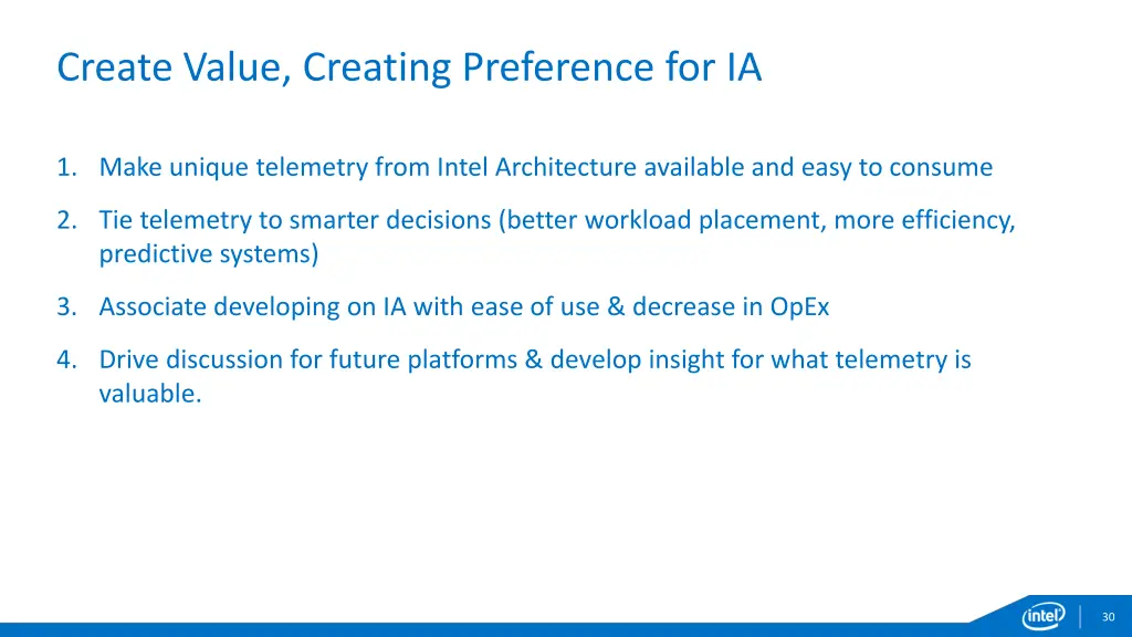 create value creating preference for ia