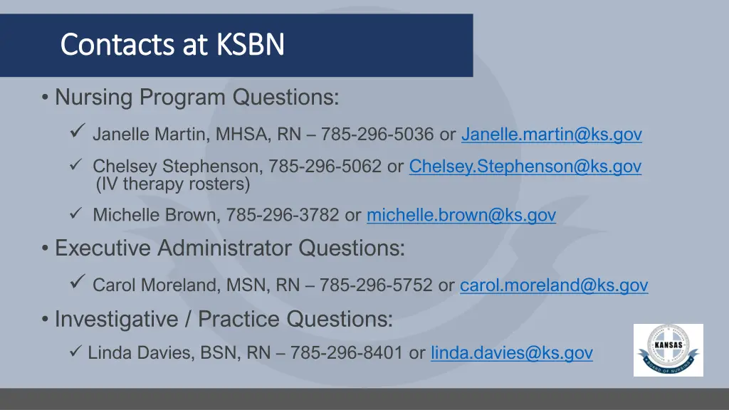 contacts at ksbn contacts at ksbn