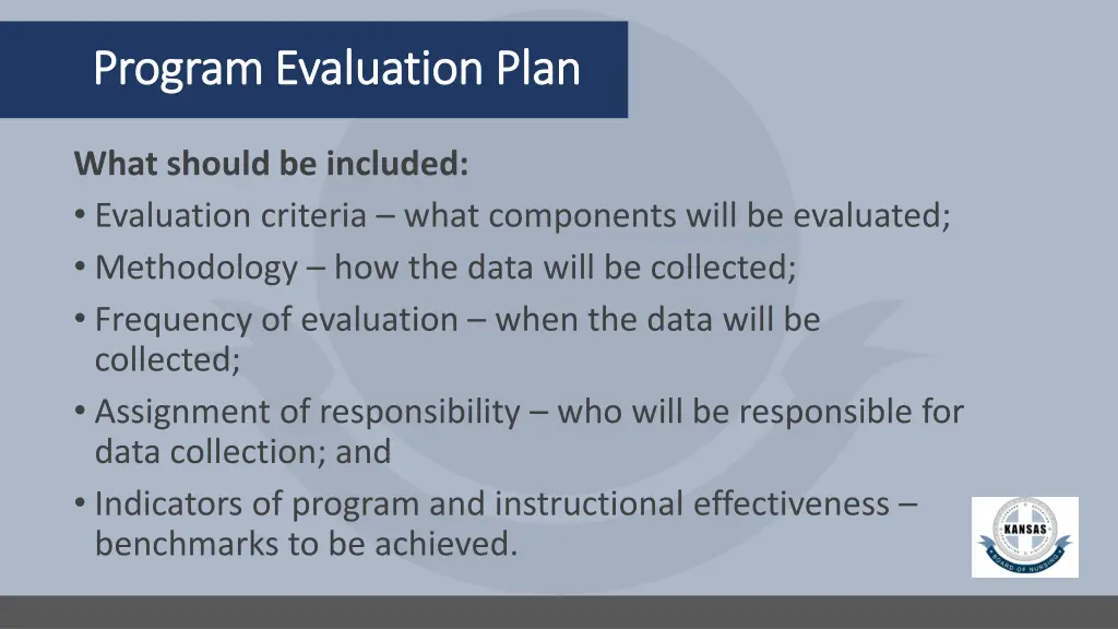 program evaluation plan program evaluation plan