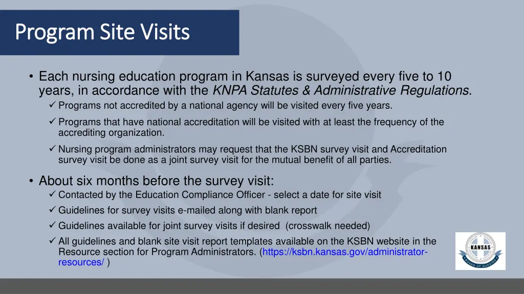 program site visits program site visits