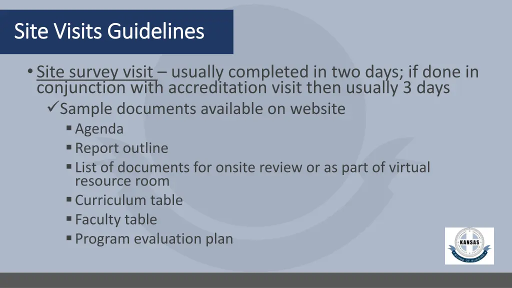 site visits guidelines site visits guidelines 1