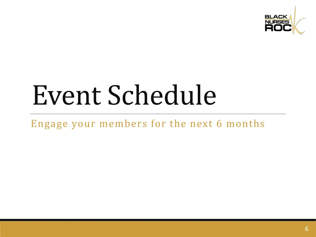 event schedule