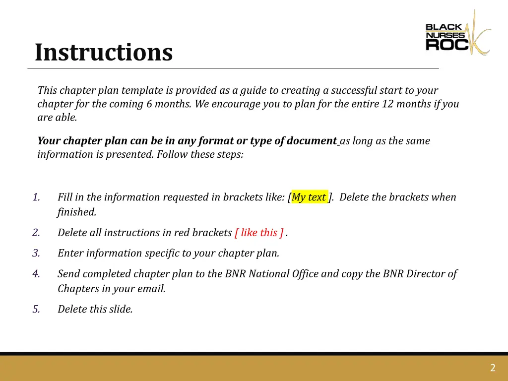 instructions