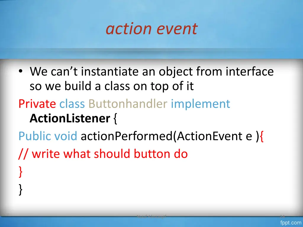 action event 1