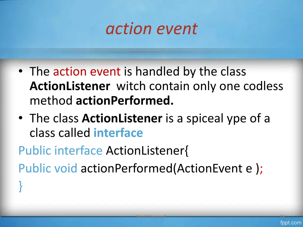 action event