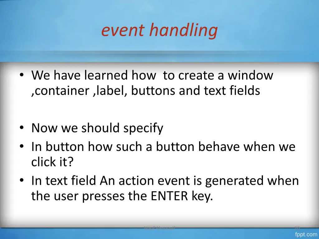 event handling