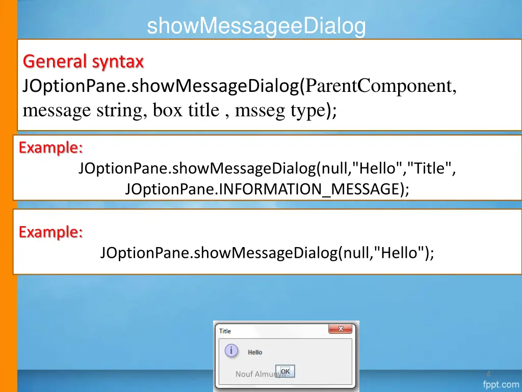 showmessageedialog