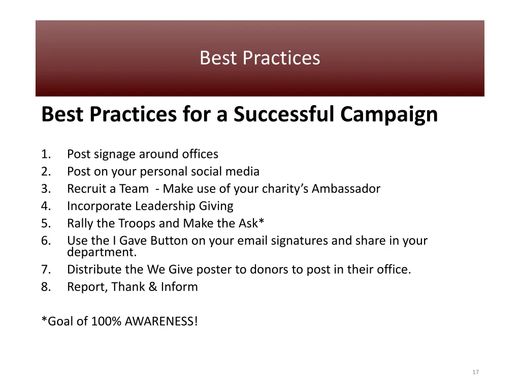 best practices