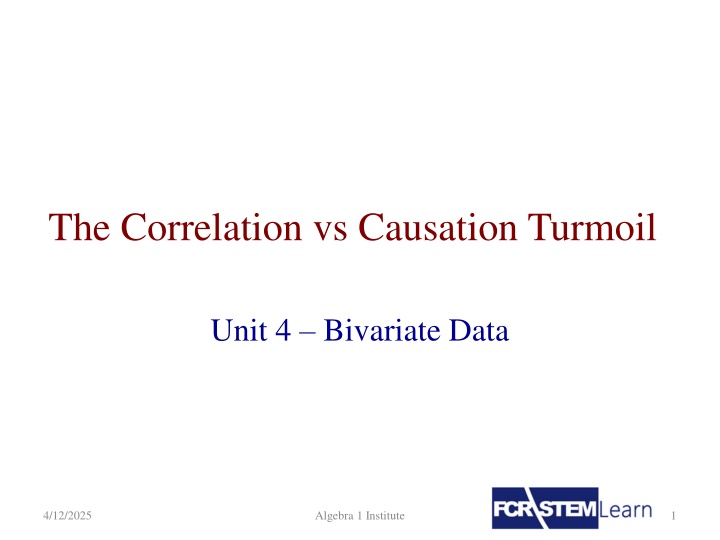 the correlation vs causation turmoil