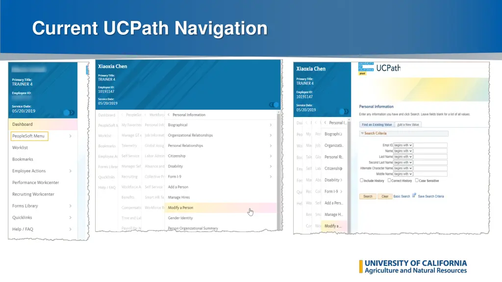 current ucpath navigation