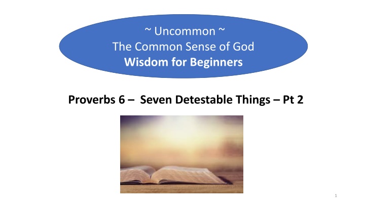 uncommon the common sense of god wisdom