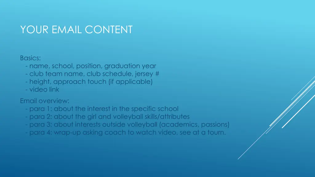 your email content