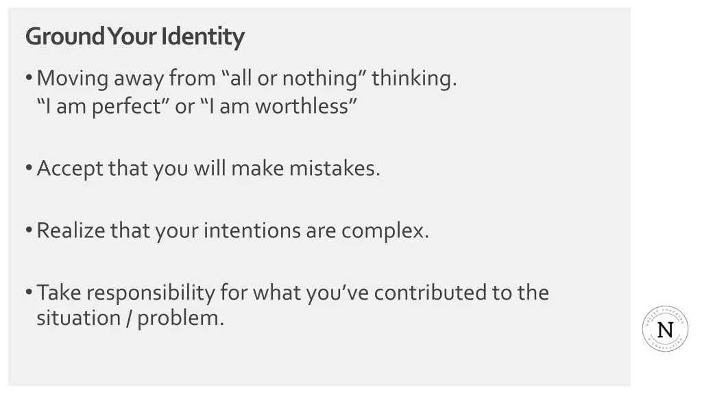 ground your identity