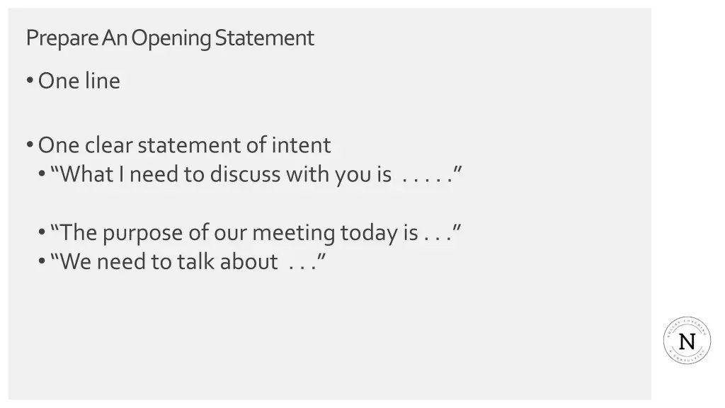 prepare an opening statement