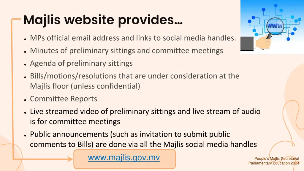 majlis website provides
