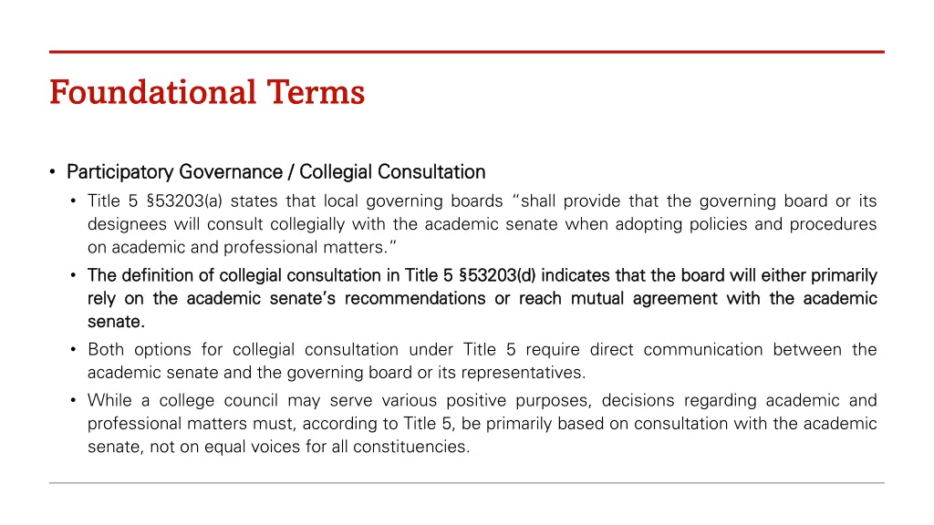 foundational terms