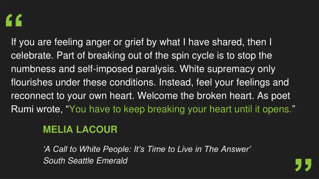 celebrate part of breaking out of the spin cycle