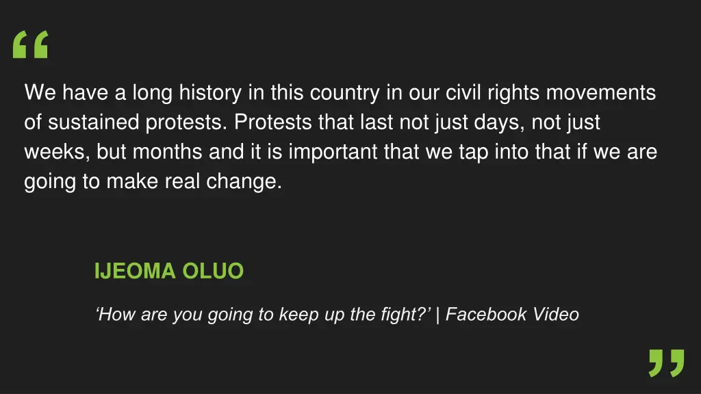 of sustained protests protests that last not just