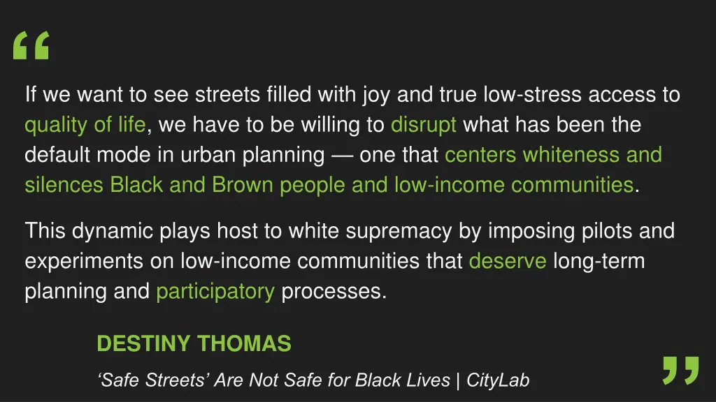 quality of life we have to be willing to disrupt