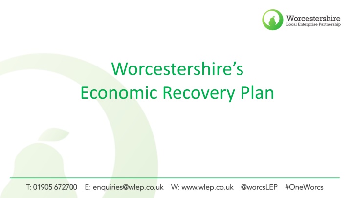 worcestershire s economic recovery plan